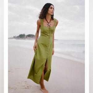 Zara Linen Midi Dress